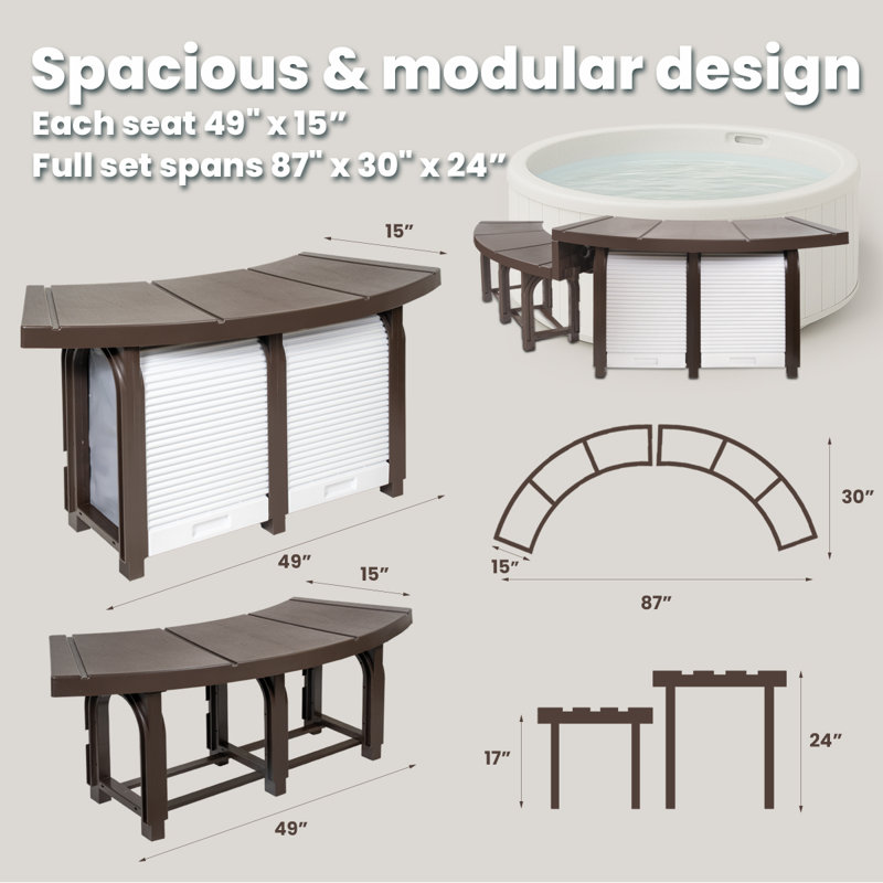 Bancs de rangement pour spa Xtremepowerus