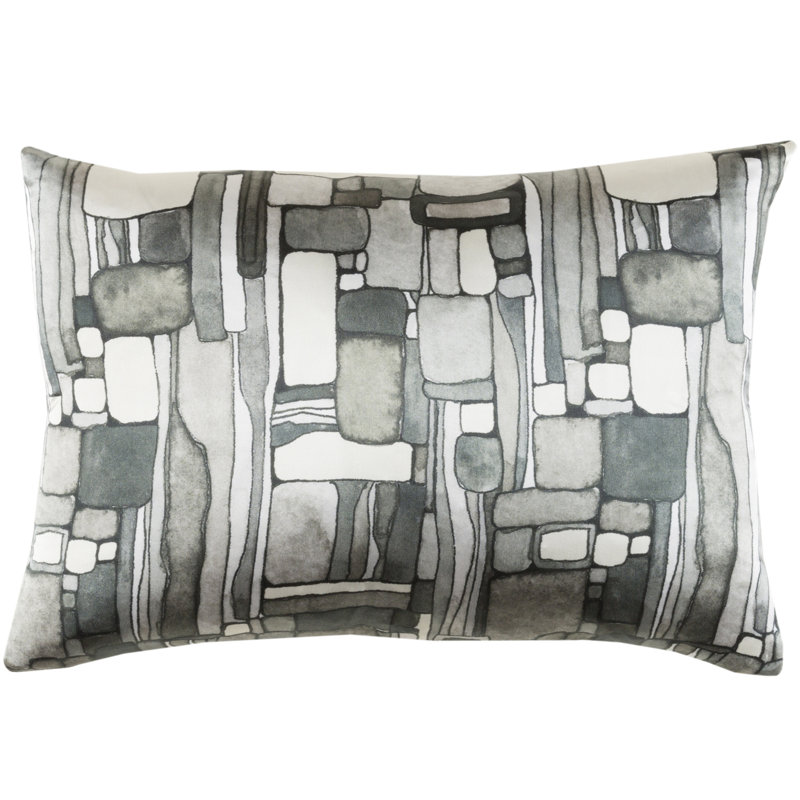 Natural Affinity Silk Throw Pillow Cover & Insert, Gray