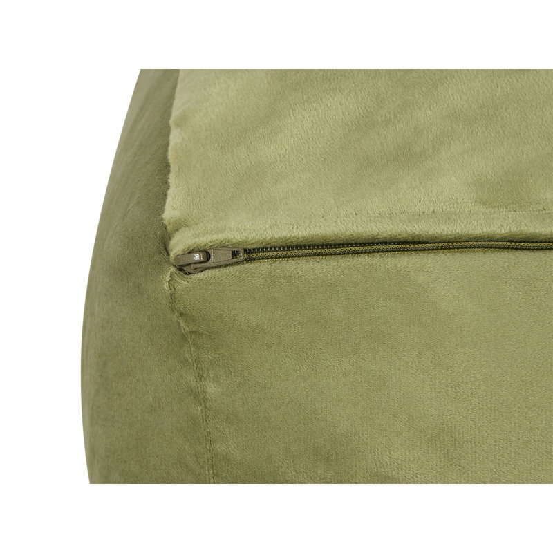 Abdulraheim 50cm Wide Square Pouf Ottoman, Olive Green