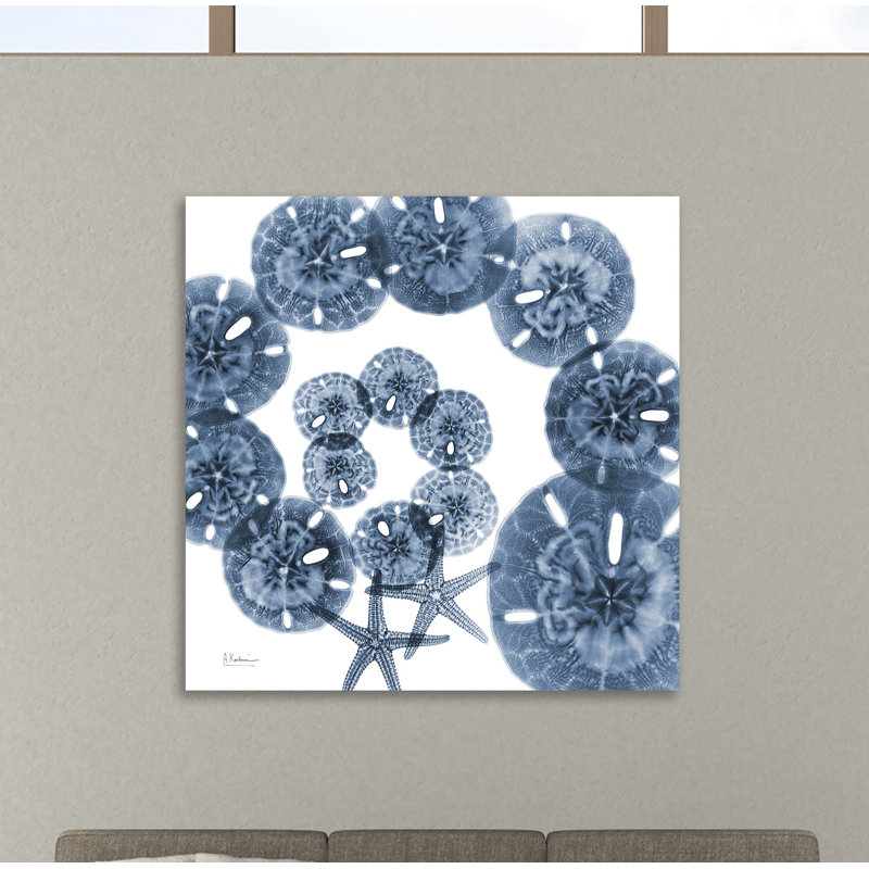 «Sand Dollars», toile tendue par Albert Koetsier, H 18 po x l 18 po x P 1,5 po