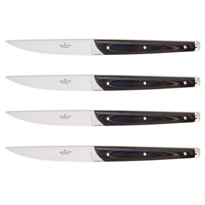 Argent Orfèvres Clevedon Pakkawood - 4 Piece Steak Knife Set, Forged, Triple Rivets