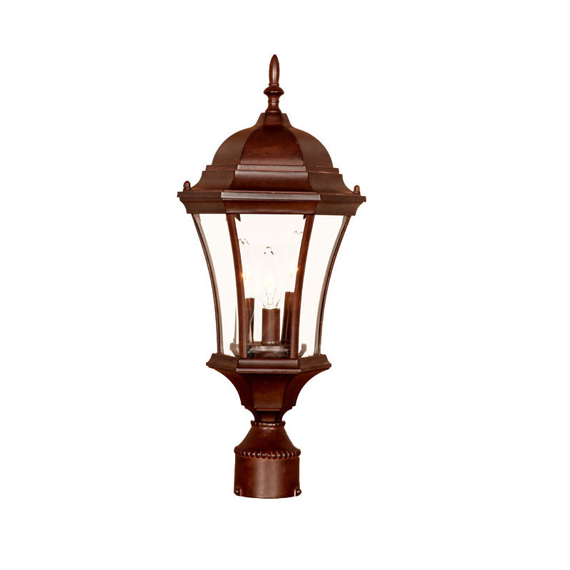 Francesca Lane Beveled Lantern Head, Burled Walnut