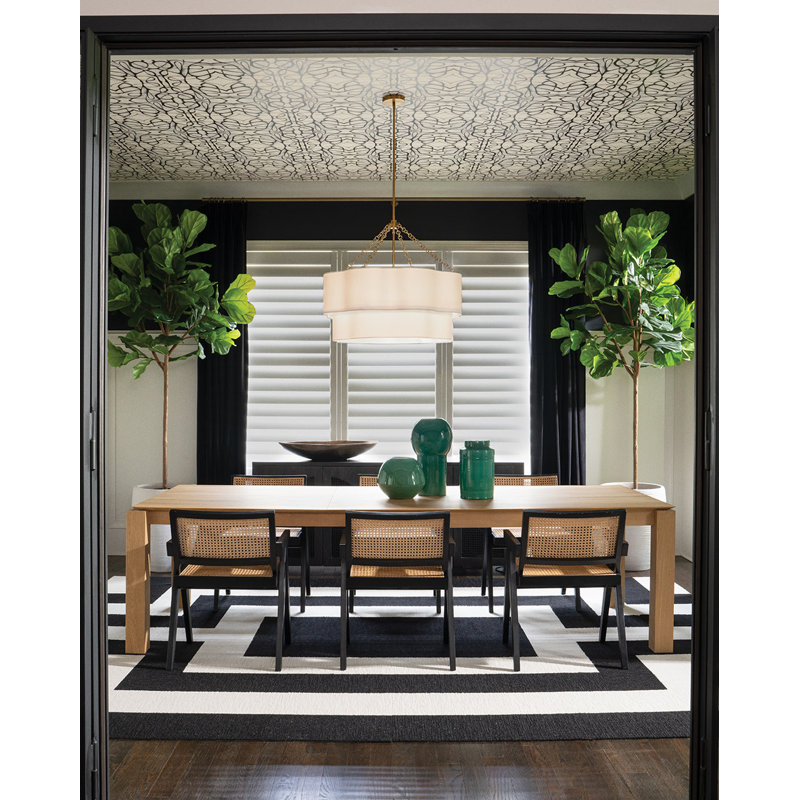 Gwen 8 - Light Steel Chandelier, Lacquered Brass