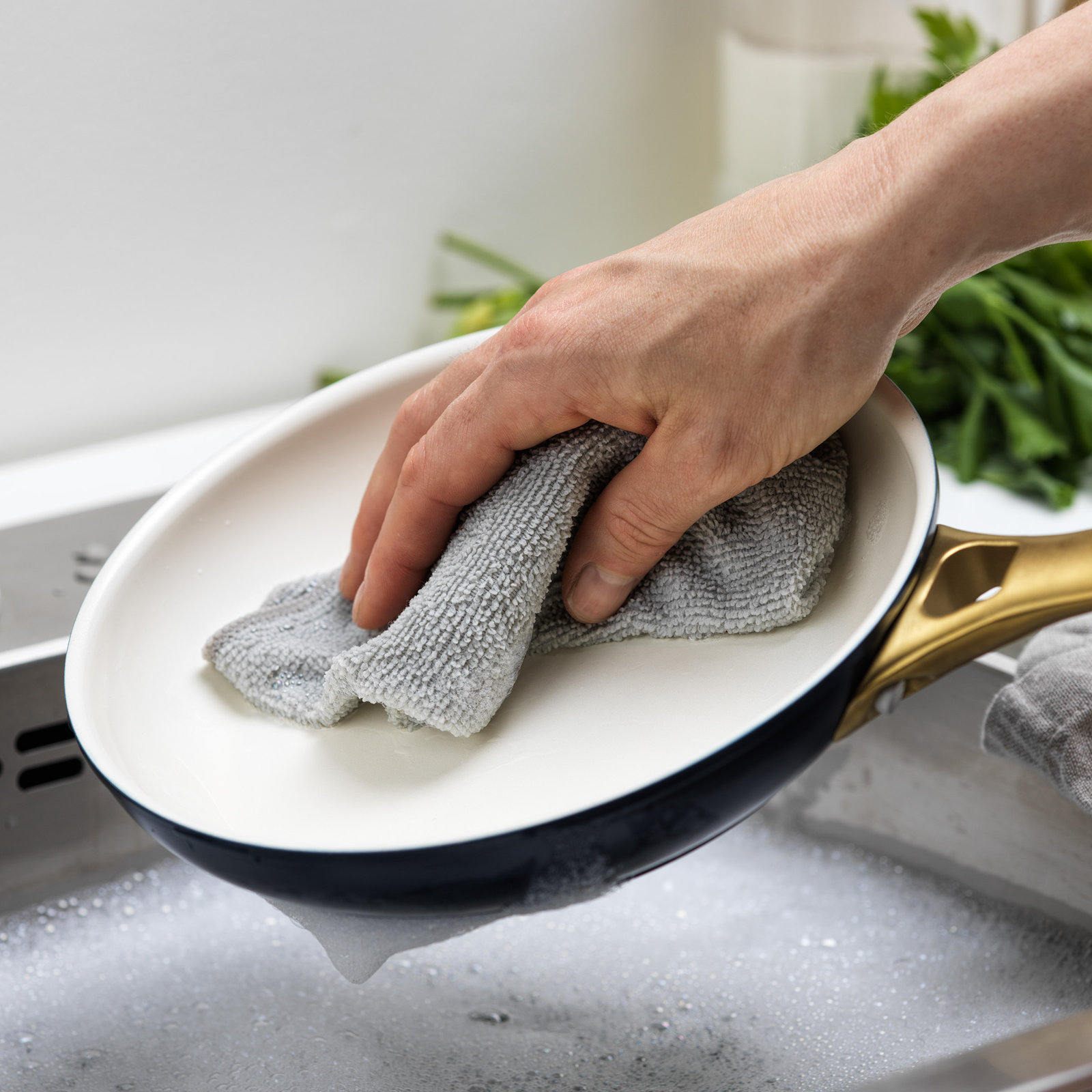 GreenPan Reserve 3-Piece Frying Pan Set, Oxford Blue