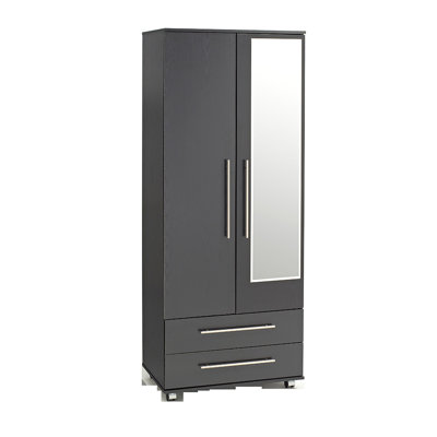 2 Door Wood Wardrobe