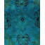 Tapis unique bleu / vert / prune de 6 pi 3 po x 9 pi 4 po Overyed