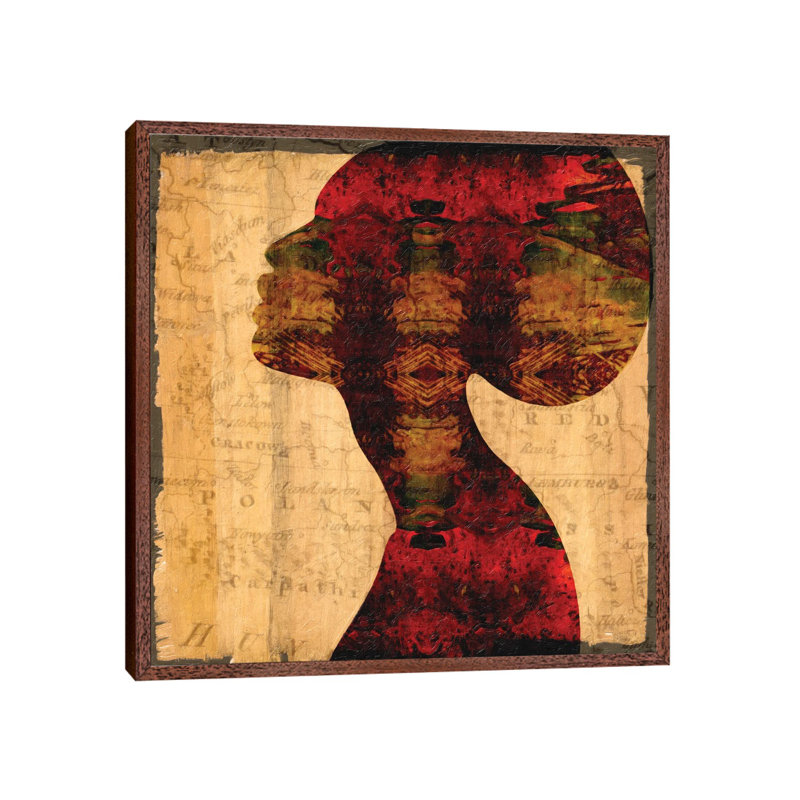 Nubian Queen II 1 Piece Wall Art on Canvas, 93.98 cm H x 93.98 cm W, Classic Wood Framed