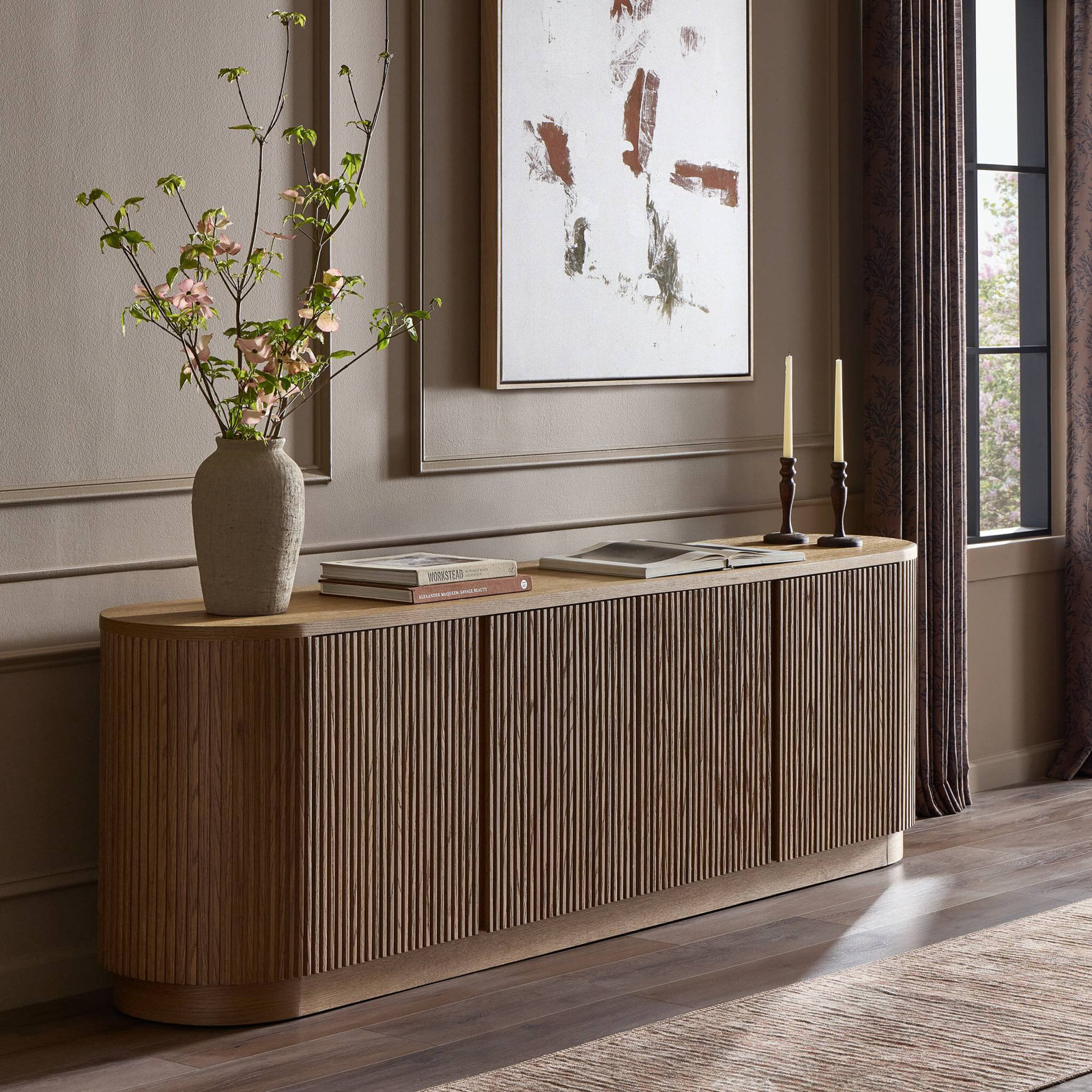 Oak Media Console, Desert Oak