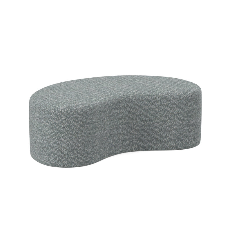 Balance Wedge Ottoman, Maya Cyan Polyester Blend