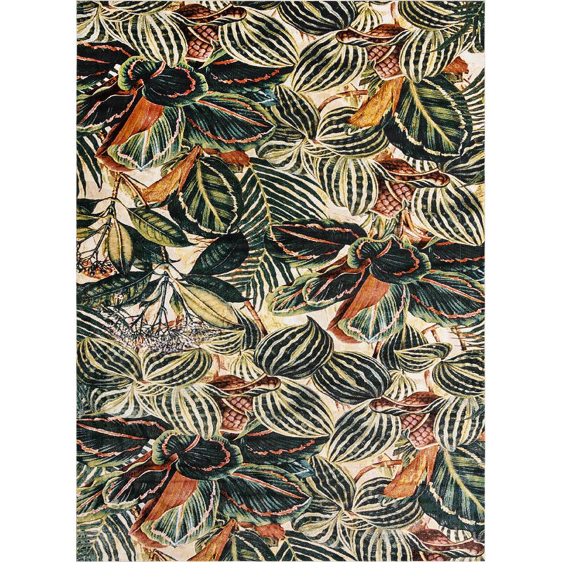 Herlong Floral Indoor Rug, Rectangle 10' x 14'