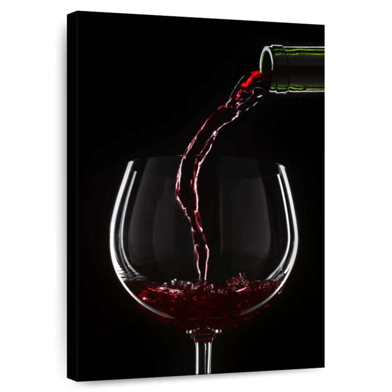 Yarlin A Glass Of Wine, 30" H x 20" W