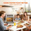 Combo grille-pain à friteuse à air 25QT Electactic, convection 12-en-1, 70 à 450 ° F, pour pizza 12 po, acier inoxydable-125846692-133138413