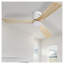 Ventilateur de plafond en bois 52 pouces avec 3 pales en bois massif - Ventilateur de plafond réversible à télécommande