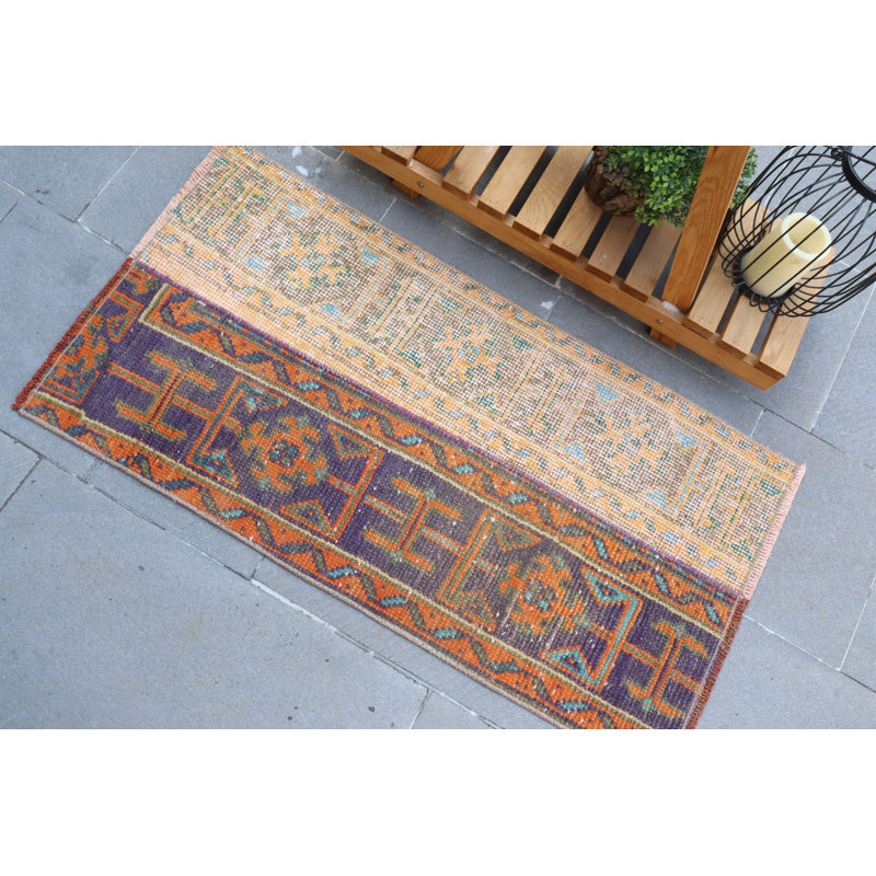 Anatolian Art Vintage Turkish Rug in Muted Colors Handwoven for Bohemian Home Decor