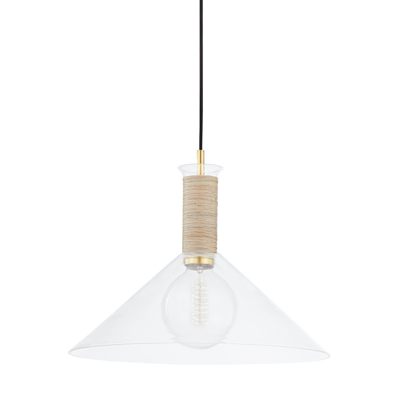 Luminaire suspendu conique à 1 lumière 