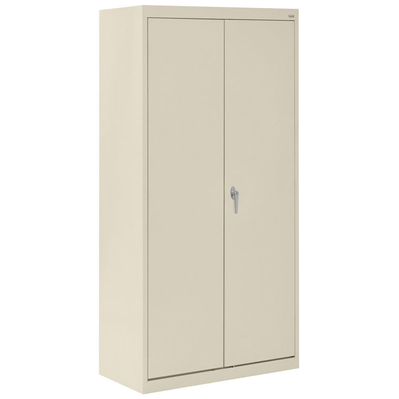 Putty Steel Freestanding Lockable Office Cabinet with Adjustable Shelving