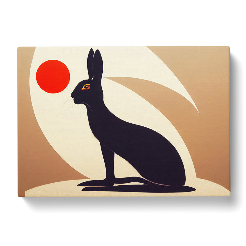 Deco Hare - Wrapped Canvas, 50cm H x 76cm W x 3cm D