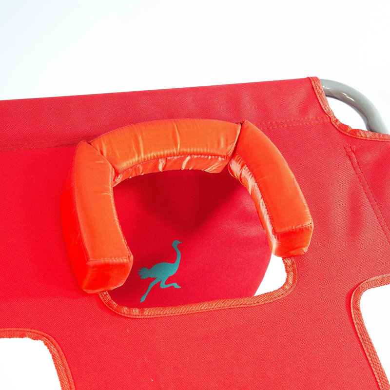 Chaise de plage autoportante pliable autoportante Ostrich, Rouge