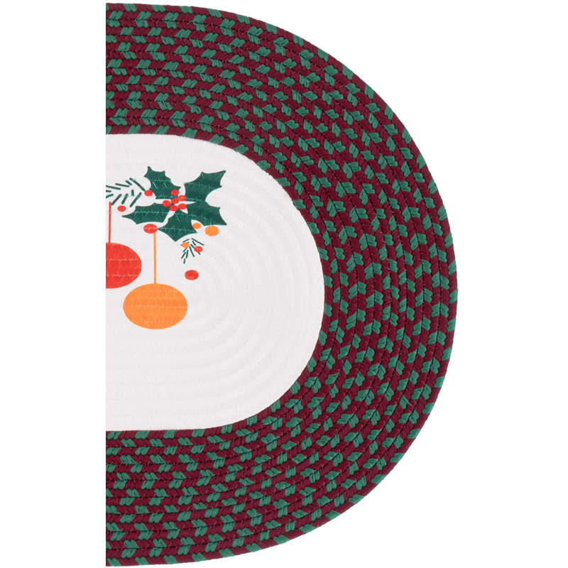 Tapis tressé à la main tissé à la main 105 pièces, Ovale 1 pi 8 po x 3 pi