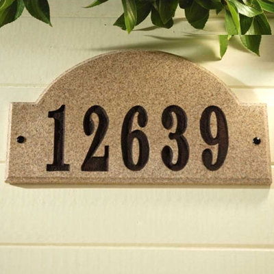 Plaque d’adresse murale sur 1 ligne ridgecrest