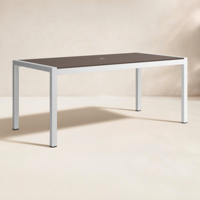 Aynura 71'' Plastic / Acrylic Outdoor Dining Table