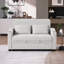 Canapé-lit convertible 61,6 po en chenille convertible moderne avec dossier réglable, 2 coussins, porte-gobelets, ports USB pour salon, appartement (ancien SKU: WF307725AAK), blanc gris