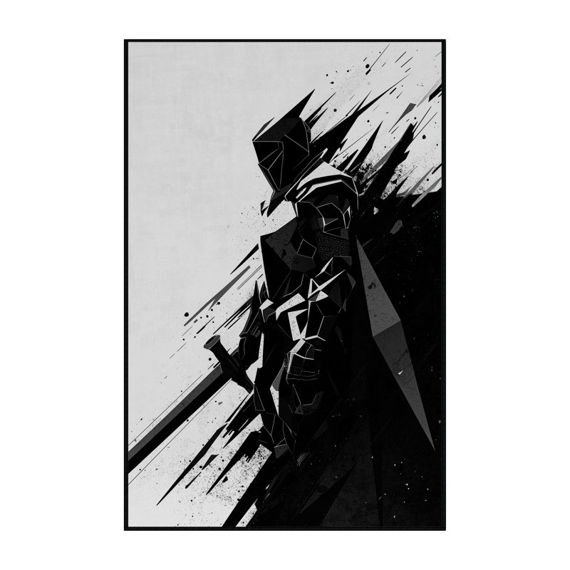 Tapis gris élégant et délavé lavable à la machine Coalmont Void Knight, 6 x 9