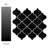 Metro Lantern Matte Black 9-1/2" x 10-3/4" Porcelain Mosaic Floor and Wall Tile