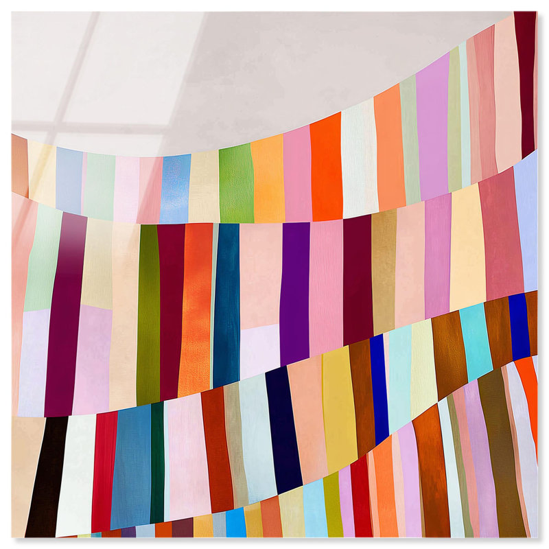 «Ribbon I», reproduction d'art abstraite par Art Remedy, H 12 po x l 12 po