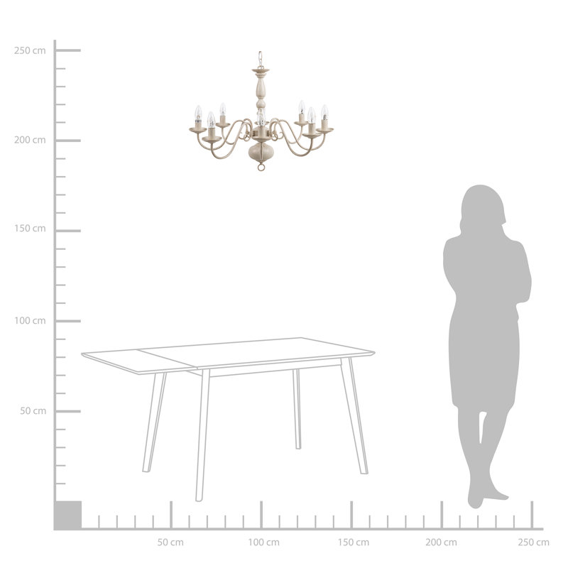 Philo 8 - Light Candle Style Chandelier