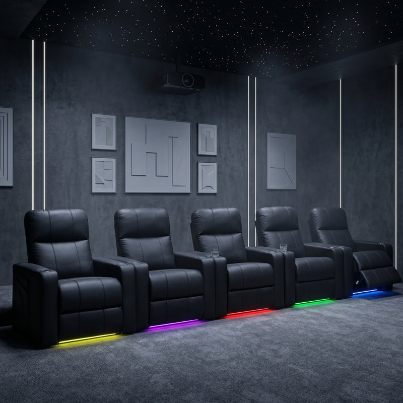 Fauteuil inclinable Randal Luxury Zero Gravity Power Home Cinéma, Black