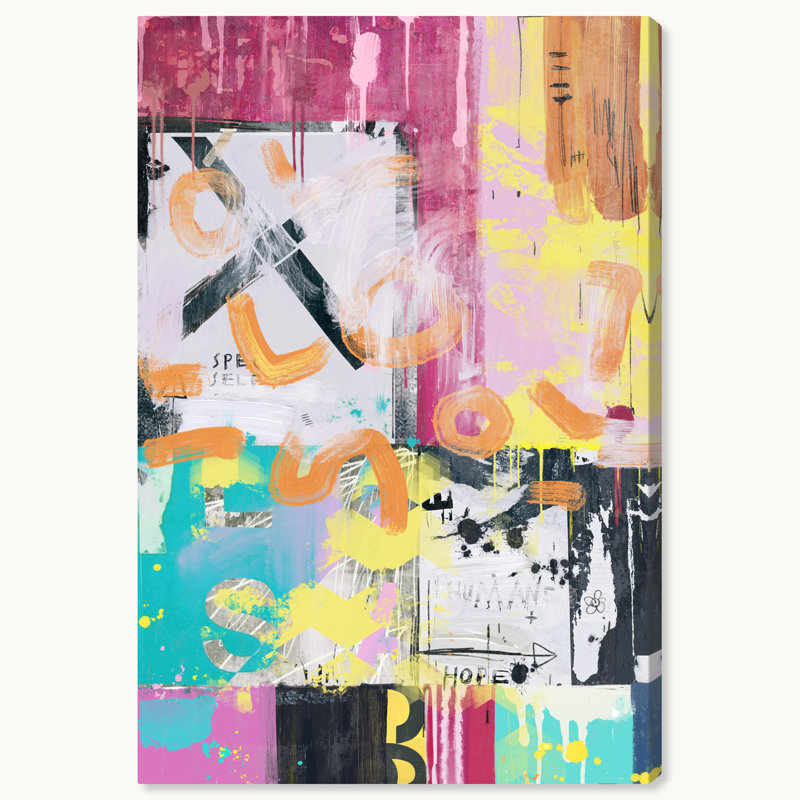 Impression sur toile, typographie et citations, H 24 po x l 20 po x P 0,8 po