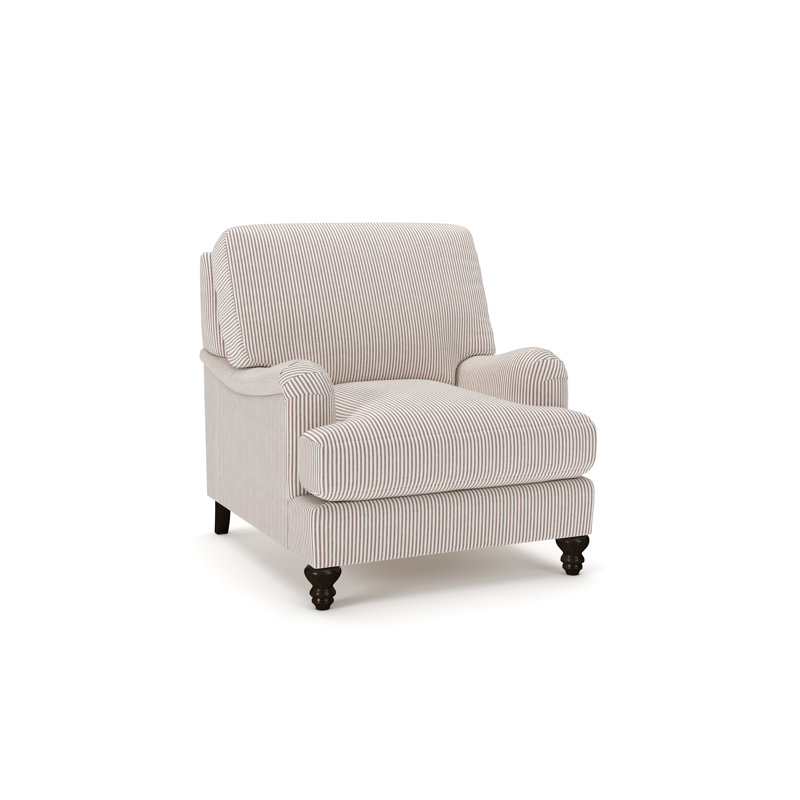 Walters Upholstered Armchair, Davis Fog Performance Bouclé