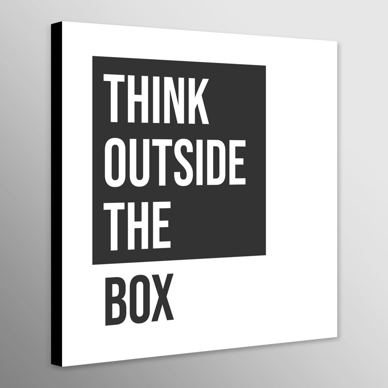 Think Outside The Box - Wrapped Canvas Print, 30cm H x 30cm W