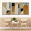 "Motif géométrique beige à blocs abstraits de style Mid-Century moderne, décor de chambre à coucher chic", 3 pièces-100781222-100781223