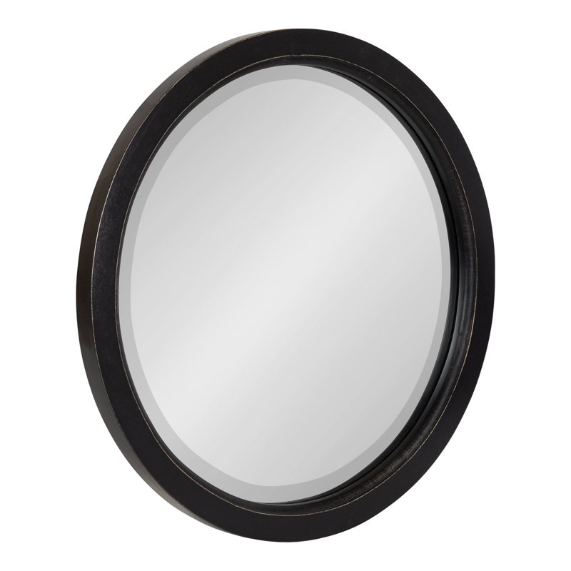 Miroir décoratif biseauté Hogan, Noir, 18 po x 18 po
