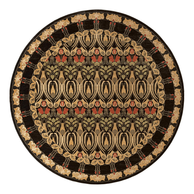 Tapis noir Moore, Rond 13 pi 1 po