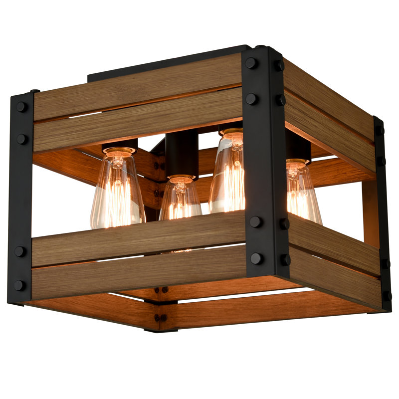 Solid Wood Flush Mount