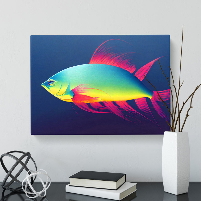 Lovely Fish - Wrapped Canvas, 50cm H x 76cm W x 3cm D