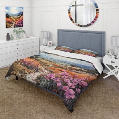 Ensemble de housse de couette en microfibre / polyester Vietnam Da Lat Flower Fields II Bedding
