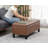 42” Tufted Rectangle Storage Ottoman Bench with Nailhead Trim