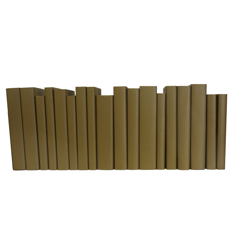 Decorative Books - Pecan Paper Wrapped Books - Brown Books By The Foot