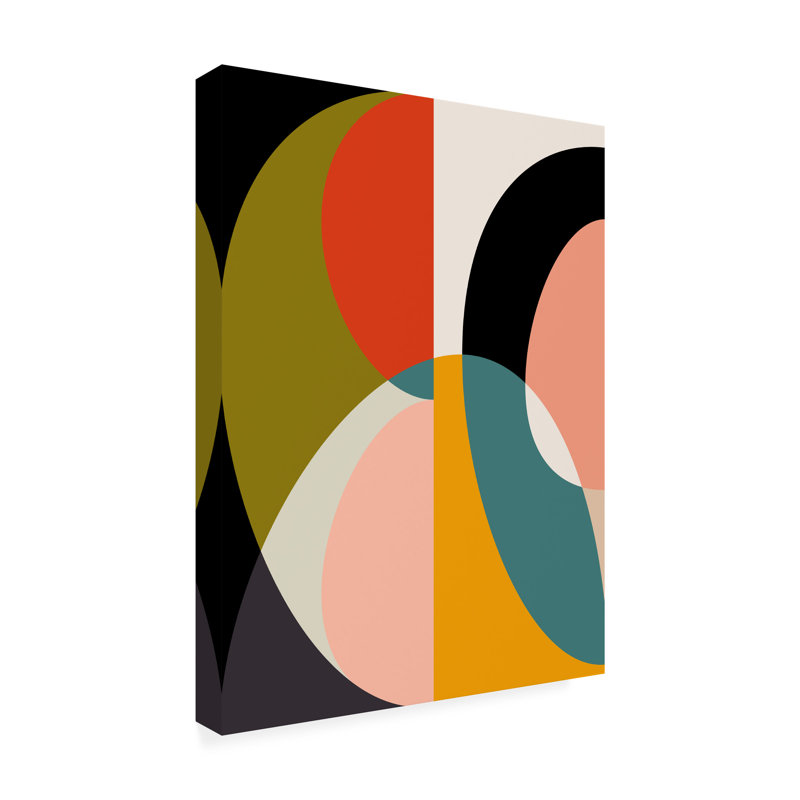 «Ologia bolle mid century 11 »sur toile, H 47 po x l 35 po