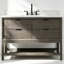 Meuble-lavabo transitionnel 48 po avec plateau en marbre-1045044646