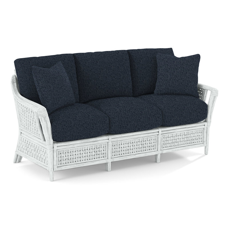 Boca Sofa, Frost White, Frond Blue