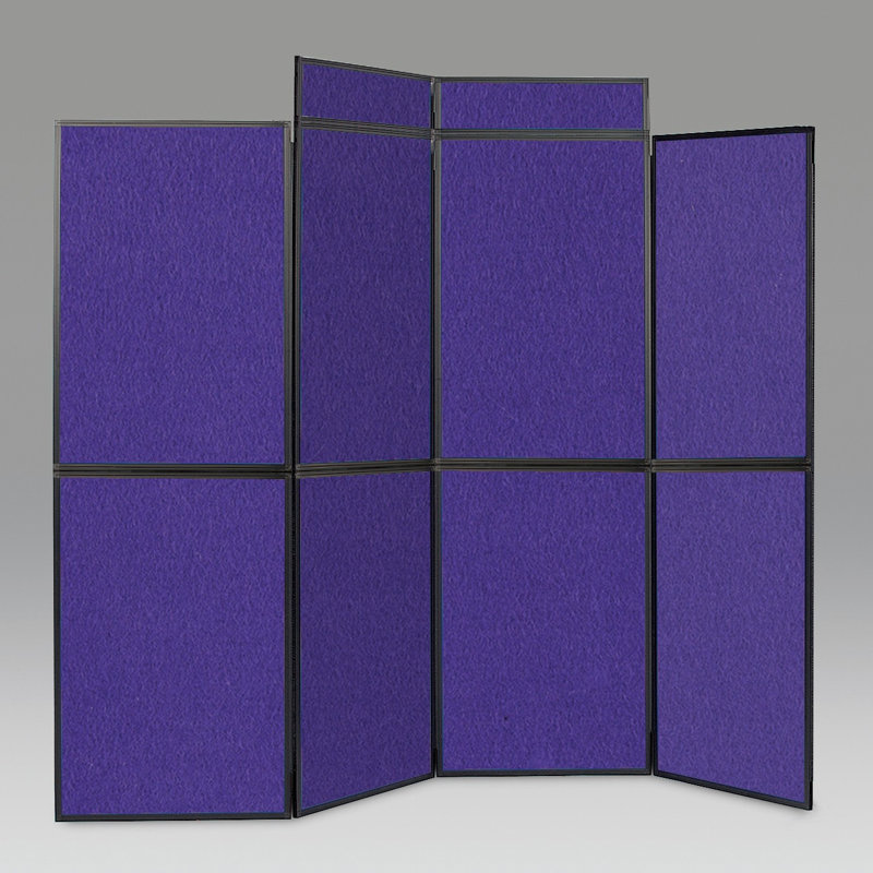 BusyFold Free-Standing Bulletin Board 220cm H x 280cm W, Purple