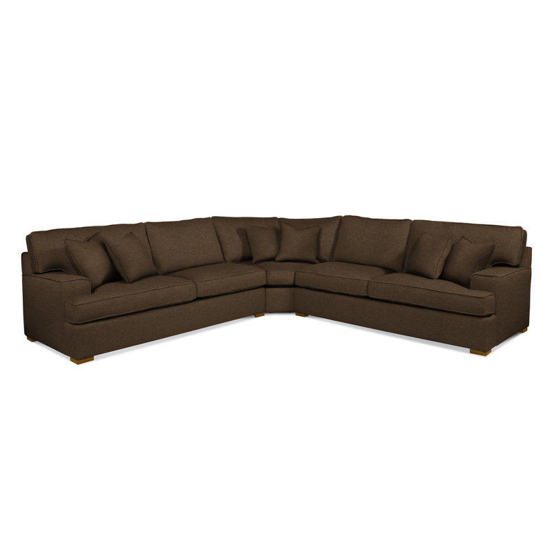 Sadie L-Sectional, Havana Finish, Elite Chocolate; 0321-72
