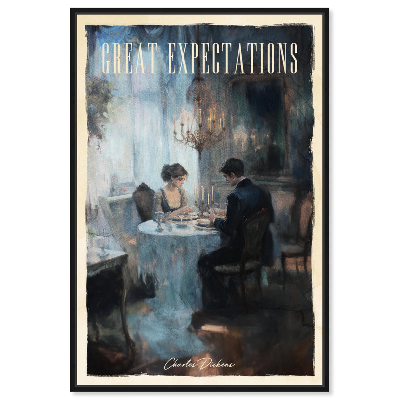«Great Expectations» sur toile par Art Remedy, Structure noire, H 16 po x l 11 po