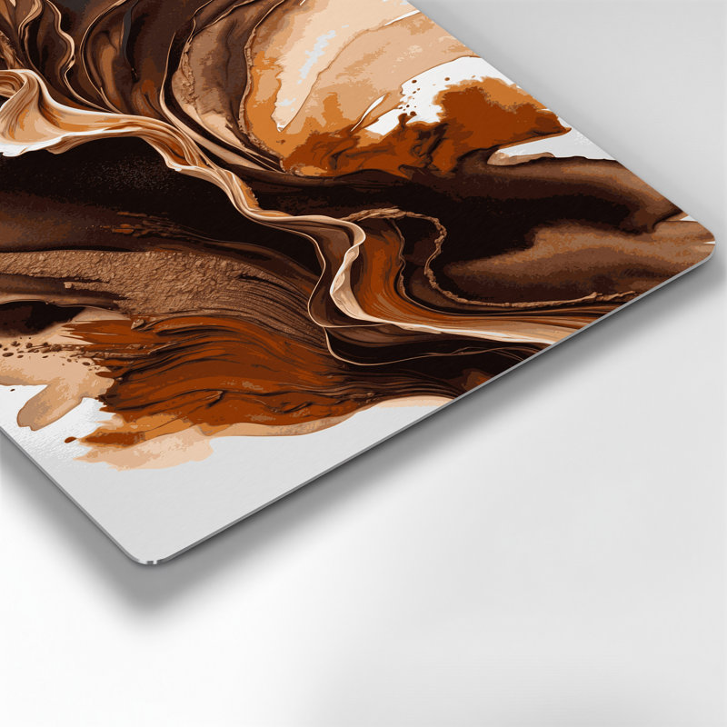 Aquarelle abstraite, art mural en métal noir 35, H 10 po x l 8 po