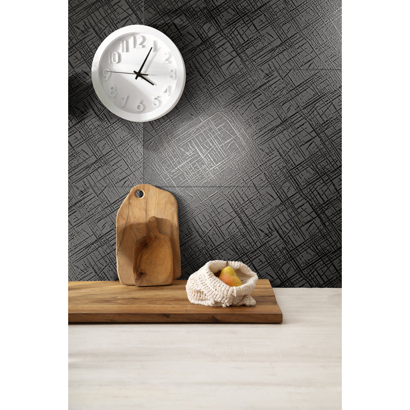 Carrelage en porcelaine Seiko Fame 3-D 24X48, Noir